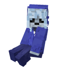 [ a PNG of zenith's minecraft avatar in a custom pose; sitting down facing slightly to the left with her head angled to look at the camera. ]